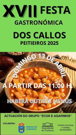 Fechas, información, programa, cartel, imágenes, mapa y ubicación de XVII Festa dos Callos de Peitieiros  en  Gondomar