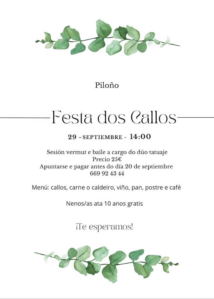 XIX Festa dos Callos de Piloño en Vila de Cruces