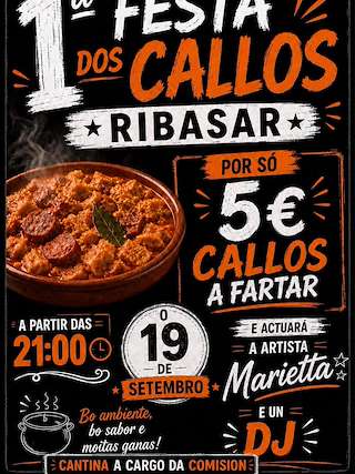Fechas, información, programa, cartel, imágenes, mapa y ubicación de I Festa dos Callos de Ribasar  (2026)  en  Rois