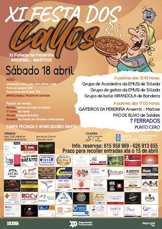 Fechas, información, programa, cartel, imágenes, mapa y ubicación de XI Festa dos Callos - XI Foliada da Pereiriña (2026) en Silleda