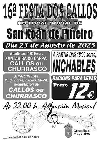 Fechas, información, programa, cartel, imágenes, mapa y ubicación de XVI Festa dos Callos  en  Mugardos