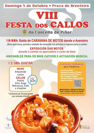 Fechas, información, programa, cartel, imágenes, mapa y ubicación de VIII Festa dos Callos   en  Piñor