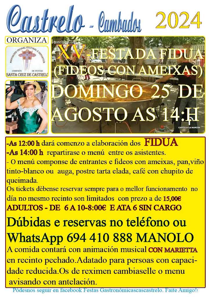 XV Festa dos Fideos con Ameixas de Castrelo en Cambados