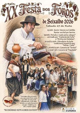 Fechas, información, programa, cartel, imágenes, mapa y ubicación de XX Festa dos Foros (2026) en Ourense