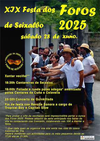 Fechas, información, programa, cartel, imágenes, mapa y ubicación de Festa dos Foros  en  Ourense
