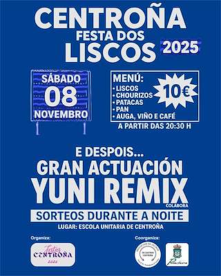 Fechas, información, programa, cartel, imágenes, mapa y ubicación de Festa dos Liscos de Centroña (2025) en Pontedeume