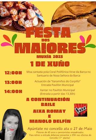 Fechas, información, programa, cartel, imágenes, mapa y ubicación de Festa dos Maiores  en  Muxía