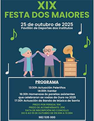 Fechas, información, programa, cartel, imágenes, mapa y ubicación de XIX Festa dos Maiores (2025)  en  Sarria