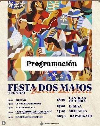 Fechas, información, programa, cartel, imágenes, mapa y ubicación de Festa dos Maios do Barrio das Flores (2026)  en  A Coruña