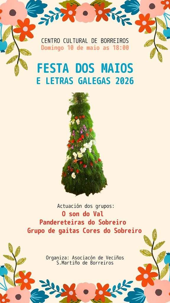 Festa dos Maios e Letras Galegas de Borreiros (2026) en Gondomar