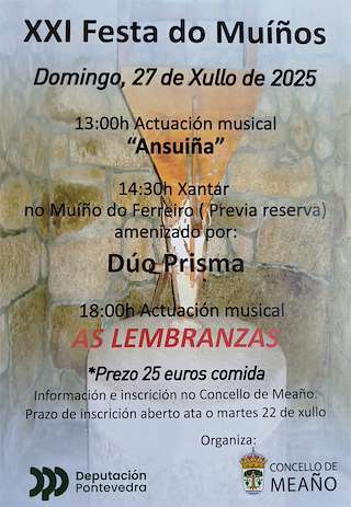 Fechas, información, programa, cartel, imágenes, mapa y ubicación de XXI Festa dos Muíños  en  Meaño