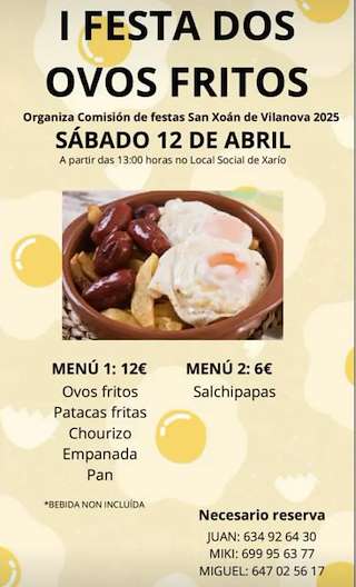 Fechas, información, programa, cartel, imágenes, mapa y ubicación de I Festa dos Ovos Fritos de Vilanova  en  Miño