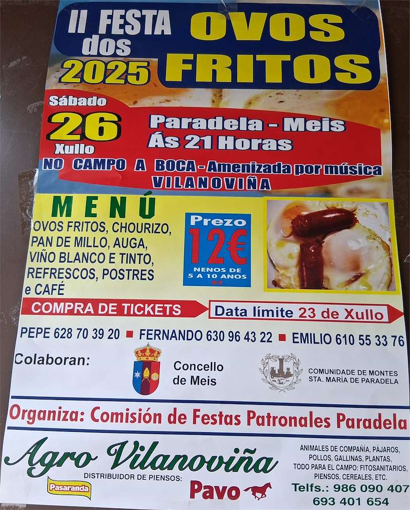 II Festa dos Ovos Fritos de Vilanoviña (2025) en Meis