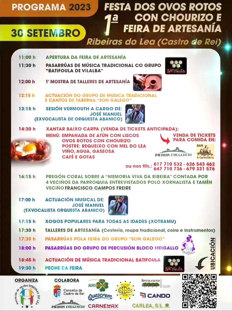 I Festa dos Ovos Rotos con Chourizo e Feira de Artesanía en Castro de Rei