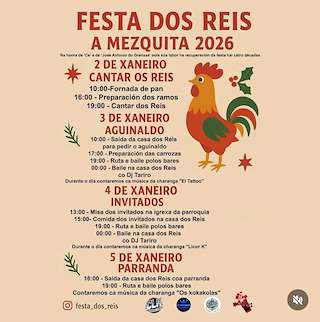 Fechas, información, programa, cartel, imágenes, mapa y ubicación de Fiesta de los Reyes (2026) en A Mezquita
