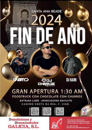 Fechas, información, programa, cartel, imágenes, mapa y ubicación de Festa Fin de Ano de Beade  en  Vigo