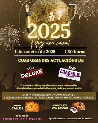 Fechas, información, programa, cartel, imágenes, mapa y ubicación de Festa Fin de Ano de Santa Rosa  en  Mañón