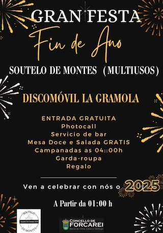 Fechas, información, programa, cartel, imágenes, mapa y ubicación de Festa Fin de Ano de Soutelo de Montes  en  Forcarei