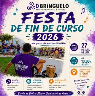 Fechas, información, programa, cartel, imágenes, mapa y ubicación de Festa Fin de Curso O Bringuelo (2026) en Arzúa