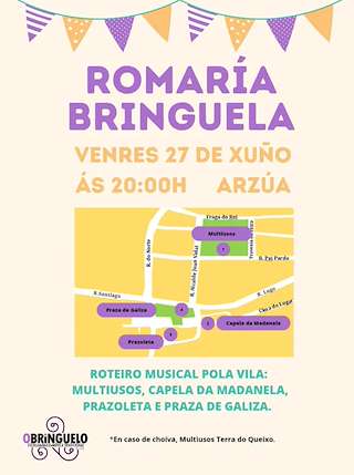 Fechas, información, programa, cartel, imágenes, mapa y ubicación de Festa Fin de Curso O Bringuelo (2026)  en  Arzúa