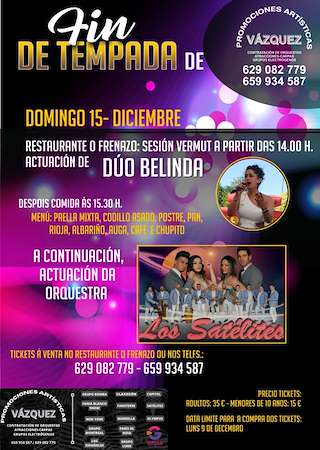 Fechas, información, programa, cartel, imágenes, mapa y ubicación de Festa Fin de Tempada Los Satélites  en  Alfoz