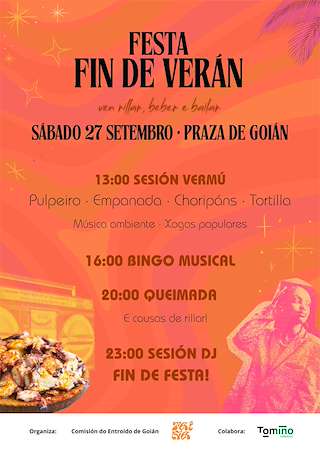 Fechas, información, programa, cartel, imágenes, mapa y ubicación de Festa Fin de Verán de Goián (2025)  en  Tomiño