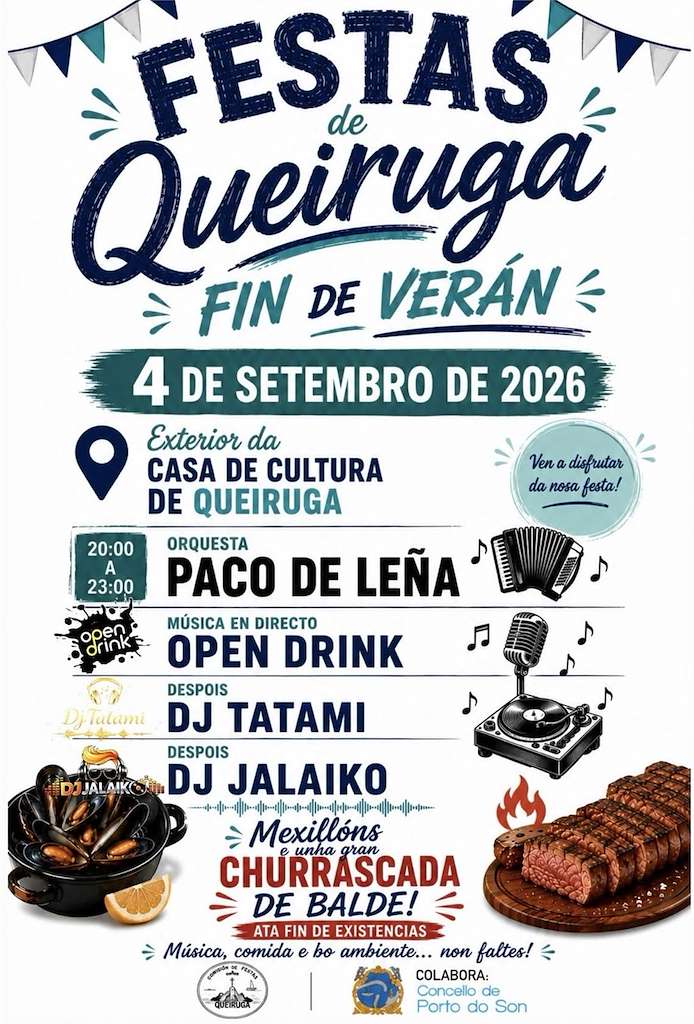 Festa Fin de Verán de Queiruga (2026) en O Porto do Son