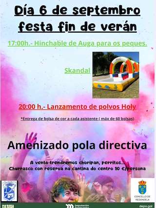 Fechas, información, programa, cartel, imágenes, mapa y ubicación de Festa Fin de Verán  en  Redondela