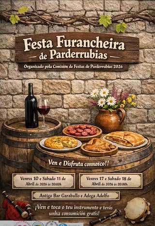 Fechas, información, programa, cartel, imágenes, mapa y ubicación de Festa Furancheira de Parderrubias (2026) en Salceda de Caselas