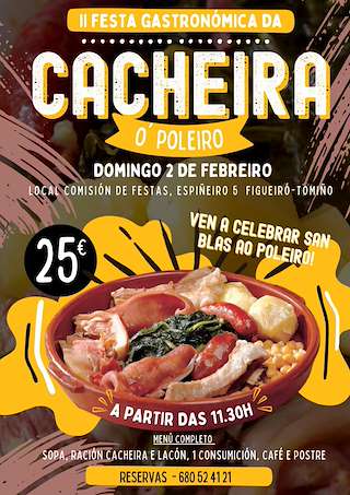 Fechas, información, programa, cartel, imágenes, mapa y ubicación de II Festa Gastronómica da Cacheira  en  Tomiño