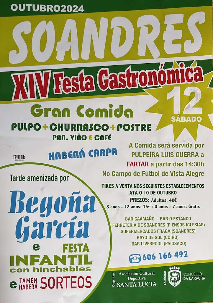 XIV Festa Gastronómica de Soandres en Laracha