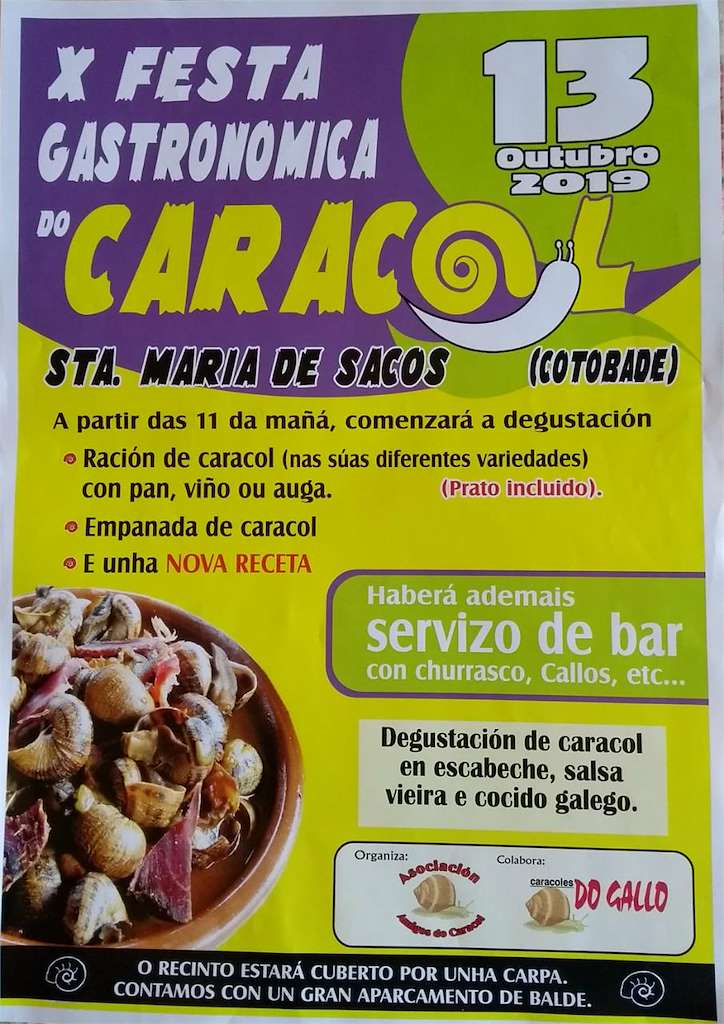 X Festa Gastronómica do Caracol en Cerdedo-Cotobade