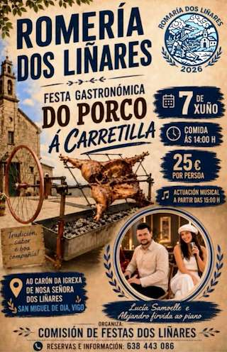 Fechas, información, programa, cartel, imágenes, mapa y ubicación de Festa Gastronómica do Porco á Carretilla de Liñares  (2026)  en  Vigo