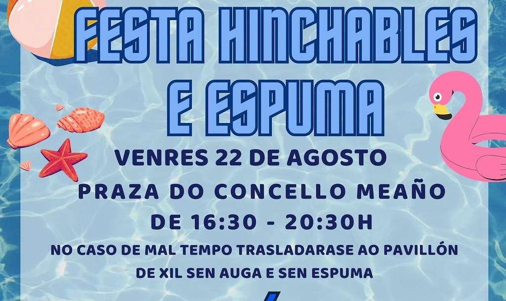 Festa Hinchables e Espuma en Meaño
