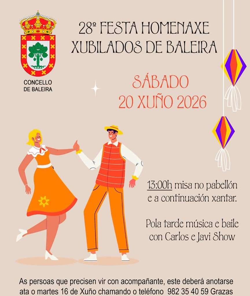 XVIII Festa Homenaxe aos Xubilados (2026) en Baleira