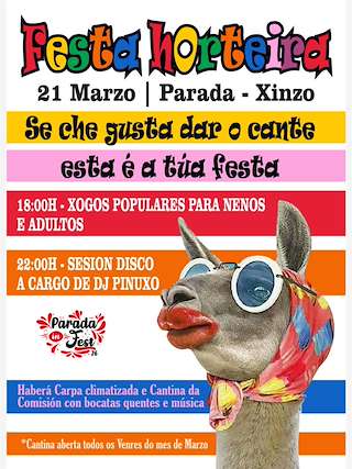 Fechas, información, programa, cartel, imágenes, mapa y ubicación de Festa Horteira de Parada  en  Xinzo de Limia