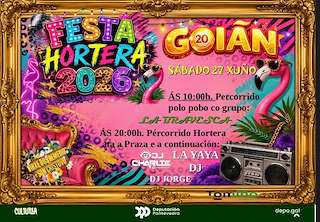 Fechas, información, programa, cartel, imágenes, mapa y ubicación de Festa Hortera de Goián (2026) en Tomiño