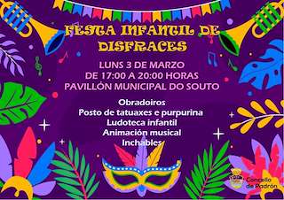 Fechas, información, programa, cartel, imágenes, mapa y ubicación de Festa Infantil de Disfraces   en  Padrón
