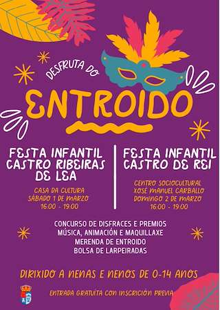 Fechas, información, programa, cartel, imágenes, mapa y ubicación de Festa Infantil de Entroido   en  Castro de Rei
