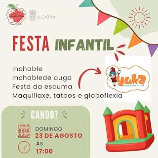 Fechas, información, programa, cartel, imágenes, mapa y ubicación de Festa Infantil de Luneda (2026)  en  A Caniza