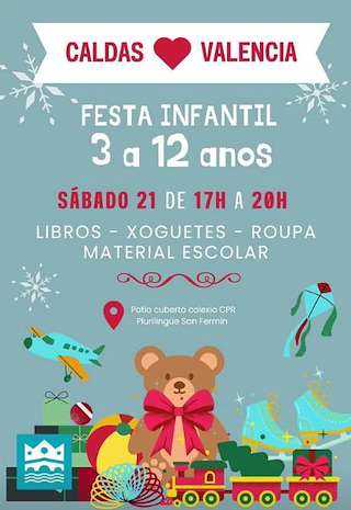 Fechas, información, programa, cartel, imágenes, mapa y ubicación de Festa Infantil Solidaria  en  Caldas de Reis
