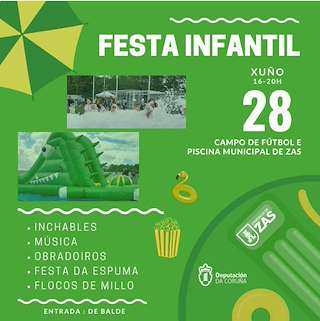 Fechas, información, programa, cartel, imágenes, mapa y ubicación de Festa Infantil  en  Zas