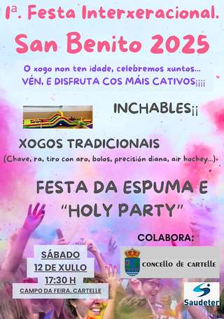 Fechas, información, programa, cartel, imágenes, mapa y ubicación de I Festa Interxeracional de San Benito  en  Cartelle