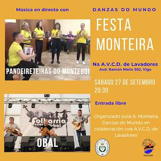 Fechas, información, programa, cartel, imágenes, mapa y ubicación de Festa Monteira de Lavadores (2025)  en  Vigo