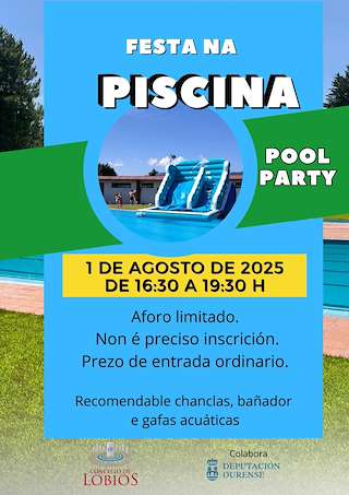 Fechas, información, programa, cartel, imágenes, mapa y ubicación de Festa na Piscina  en  Lobios