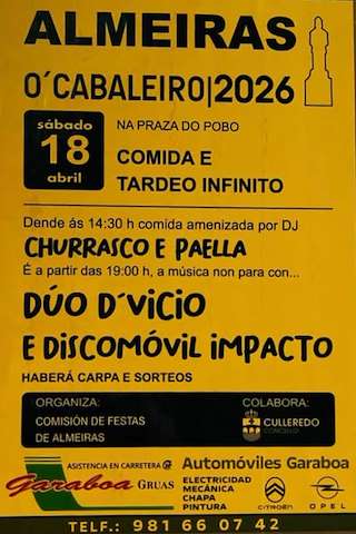 Fechas, información, programa, cartel, imágenes, mapa y ubicación de I Festa O Cabaleiro de Almeiras (2026) en Culleredo
