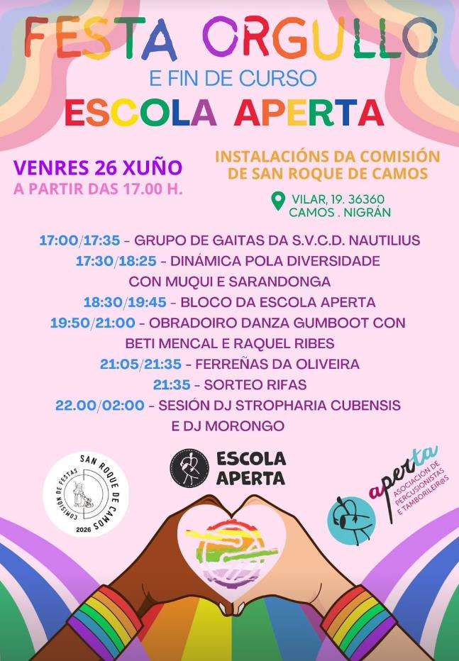 Festa Orgullo e Fin de Curso Escola Aperta en Nigrán
