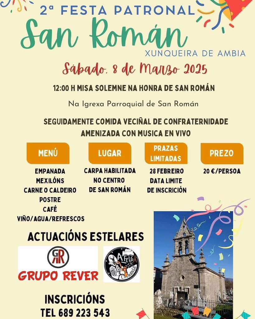 I Festa Patronal San Román en Xunqueira de Ambía