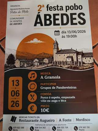 Fechas, información, programa, cartel, imágenes, mapa y ubicación de II Festa Pobo Ábedes (2026)  en  Verín