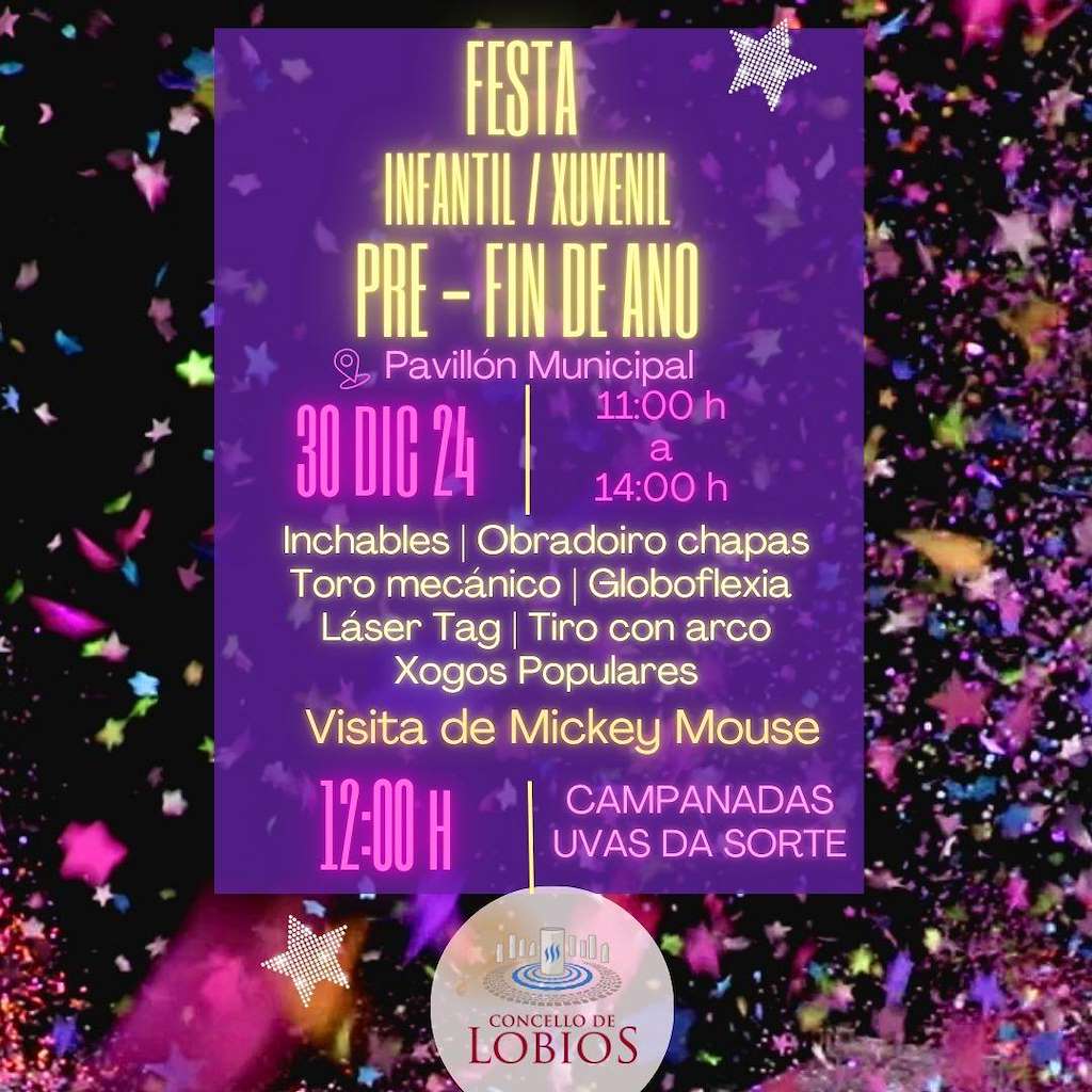 Festa Pre-Noite Vella Infantil e Xuvenil  en Lobios